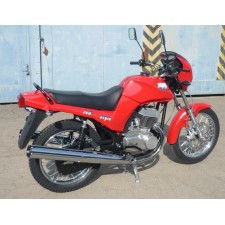 (SKLADOVÉ MOTO) - JAWA 350 - 640 - STYLE ČERVENÁ RENO - S ELEKTRICKÝM STARTÉREM S DOKLADY - ****POSLEDNÍ DVOUTAKTNÍ KUS****
